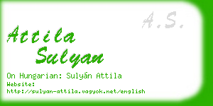 attila sulyan business card